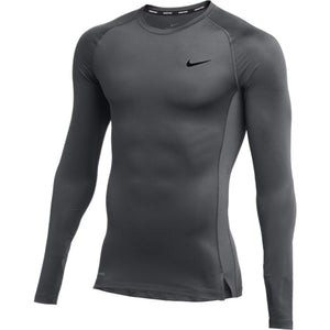 Nike Pro Menâ€™s Grey Long-Sleeve Top