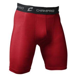 CHAMPRO YOUTH COMPRESSION SHORTS-SCARLET