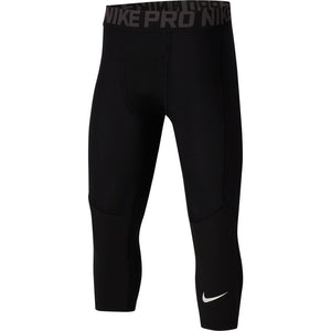 Nike Pro Big Kids' 3/4-Length Black Tights